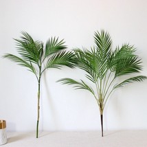 Artificial Plants Plastic Palm Branch Small Tree Fake Plants Home Garden... - £14.97 GBP