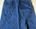 TALBOTS Stretch Denim Jean Pencil Skirt  Dark Wash Size 6 Polka Dot No Slit - $27.83