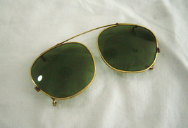 Bausch &amp; Lomb Vintage WWII USAF Aviator Clip On Gold Sunglasses B&amp;L 50 - £46.76 GBP