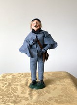 1990 Byer&#39;s Choice Caroler Postman 13&quot; Figurine, Victorian Mailman w/ Mail Pouch - £50.35 GBP