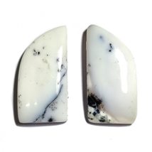 2 Pc Pair 26.76 Carats TCW 100% Natural Beautiful Dendritic Agate Fancy Cabochon - £11.67 GBP