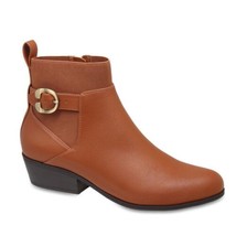 Aerosoles Brown Ankle Boots Women Size 12 Wide Cognac - £19.65 GBP
