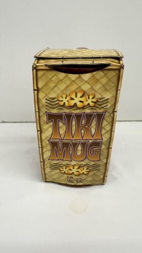 ISLAND HERITAGE Ceramic Stein Mug 6&quot; Tiki 12oz Brown New - $9.22