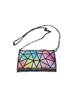 Women&#39;s Chainlink Small Handbag Wallet Purse Sparkly Rainbow Colors NWOT - £23.14 GBP