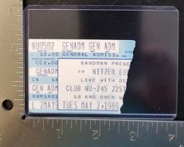 NITZER EBB - VINTAGE MAY 2, 1989 CONCERT TOUR TICKET STUB - £7.99 GBP