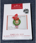 2023 Cindy Lou Who Hallmark Keepsake Christmas Ornament NIB Grinch Book - $11.99