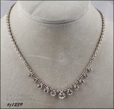 Eisenberg Ice Signed Clear Rhinestone Necklace (#J1239) - £53.73 GBP