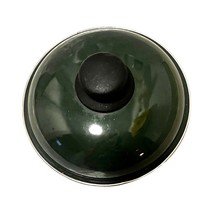 Dark Green Enamel Lid For Casserole Dish Pan Black Bakelite Handle - £10.52 GBP