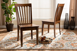 Athena Walnut Brown 2Pc Dining Chair Set - $177.00