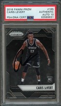 2016-17 Panini Prizm #165 Caris Levert Signed Card AUTO Grade 10 PSA Slabbed Net - £102.25 GBP