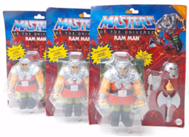 MOTU Deluxe Ram Man Masters Of The Universe Origins 2021 Retro Mattel NEW Lot x3 - £22.99 GBP