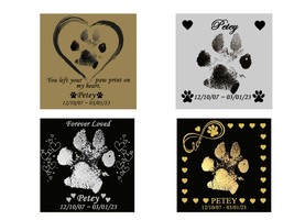 Custom Engraved Paw Print Plate, Your Pet&#39;s Paw Print, Pet Loss Memorial Plaque - £18.04 GBP