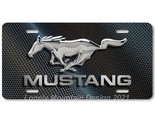 Ford Mustang Inspired Art on Carbon FLAT Aluminum Novelty Auto License T... - $17.99