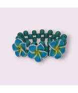 Vintage Hawaiian Plumeria bracelet, wood beads - $372.79 MXN