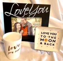 Love You Lot Small Plate With Stand Cup And 4x6 In Picture Frame Love Collection - £11.57 GBP