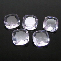 15.70Ct 5pc Lotto Naturale Rosa Ametista Vs Cuscino Sfaccettato 10mm Gemme - £22.65 GBP