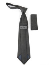 Men's Vito Rofolo From Italy Tie Hankie Gift Boxed 100% Silk VR-32 Black Paisley image 3