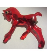 Vintage Bakelite/lucite red horse brooch - £56.04 GBP