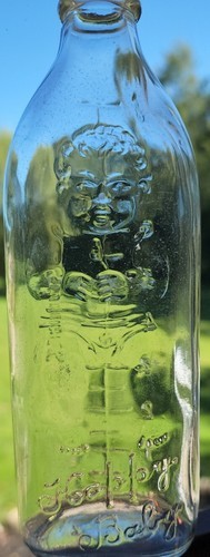 Vintage 1950's ~ Glass ~ Nursing/Baby Bottle ~ 8 Oz ~ Embossed "Happy Baby" Item image 4