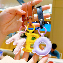 Leather Letter Keychain Bag Hanging Pendant for Bag Phone Bag Accessorie... - $9.90