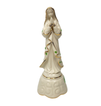 Porcelain Shamrock Irish Madonna Mary Musical Figurine Ave Maria Roman 2001 - $24.99