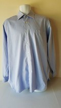 Robert Talbott  Mens Button Up Shirt 16-35  Blue Long Sleeve 100% Cotton - £13.84 GBP