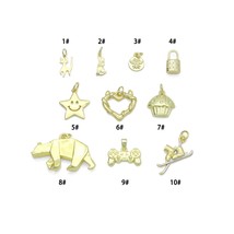 Gold Cat Dog Star Heart Cake Bear Game Controller Ski Blaze Charm Pendant, - $1.90+