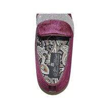 Men Formal shoes After midnight Velvet silver Crystal Slip on 6715 Burgundy new. image 2