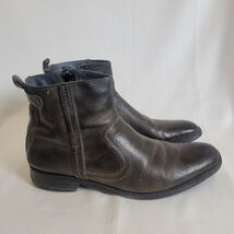 Freebird by Steven Douglas Brown Leather Zip Ankle Boots Mens Size 10 Di... - $74.24