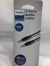 Philips Audio Video Cable 3.5mm Aux Music Mobil To Car 6ft Swa9236b - $4.25