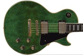 Guitar Skin Axe Wrap Re-skin Dark Green Bead Python Snake Skin 670 - $27.71+