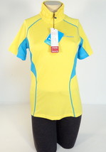 Columbia Sportswear Active Fit 1/4 Zip Yellow Short Sleeve Polo Shirt Women NWT - £43.15 GBP