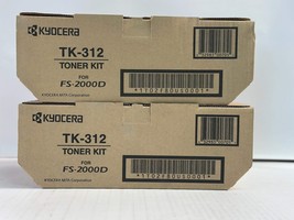 2 New Genuine Kyocera FS-2000D Black Toner Kit TK-312, TK312  1T02F80US0 - $1,402.05 MXN