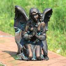 SPI Home Antique Brinze Finish Thoughtful Angel Garden Sculpture - $185.13