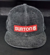 Burton Snowboards Corduroy Fitted Hat Black RARE Adult Size 6 1/2 - 6 7/... - £19.65 GBP
