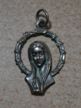 VINTAGE 925 STERLING SILVER MADONNA  PENDANT - £31.57 GBP