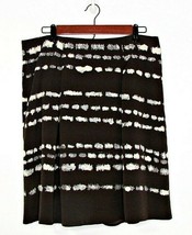 Simply Vera Vera Wang Brown Pleated Skirt Tie Dye Design Above the Knee Flare 10 - £3.10 GBP