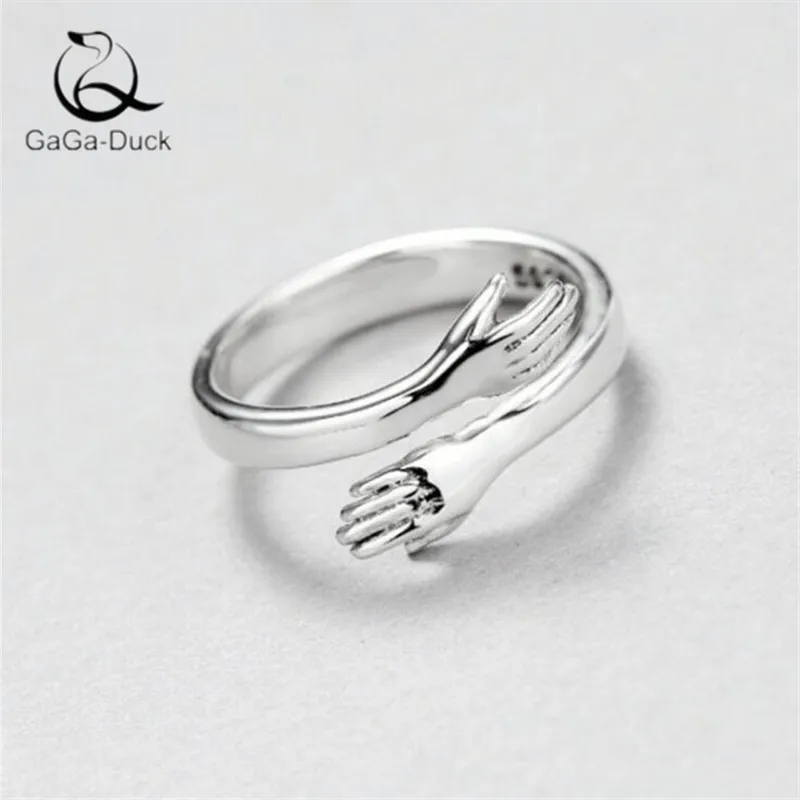 New Creative Love Hug 925  Silver Fashion Jewelry Peace And Love Simple ... - $32.90