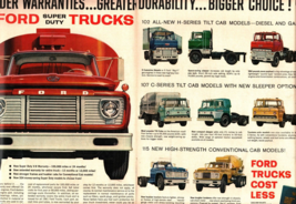 1961 Ford Super Duty Trucks Vintage 2 page PRINT AD Heavy Vehicle Car Ca... - $24.11