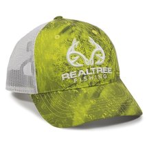 Outdoor Cap Standard RT06A Realtree Fishing Dark Lime/White, One Size Fits - £15.62 GBP