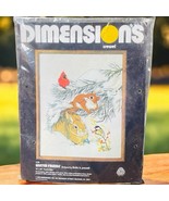 Dimensions Needlepoint Winter Friends Crewel Kit 1175 Vintage 1980 New 1... - $34.10 CAD