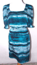 Jessica Simpson Womens Dress Size 6 Multicolor Short Sleeve Watercolor C... - $24.99