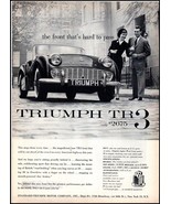 1958 Triumph TR3 Automobile Car PRINT AD &quot;A&quot; BX4 - $121.83 MXN