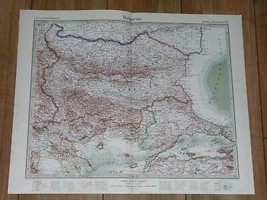 1927 Original Vintage Map Of Bulgaria / Turkey / Greece / Istanbul Sofia - £19.85 GBP