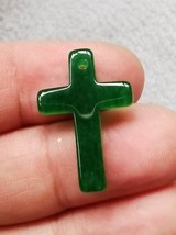 10pcs  Cross jade pendant -Green Gemstone Beads Nephrite Jade for bracel... - $29.70