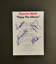 Depeche Mode Enjoy The Silence A4 Autographed Lyric Sheet - £35.39 GBP
