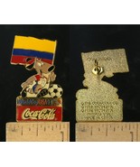 VINTAGE FIFA USA WORLD CUP SOCCER 1994 MASCOT &amp; COCA COLA COLUMBIA PIN - $6.79 CAD