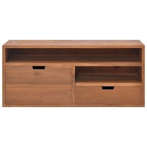 TV Cabinet 90x30x40 cm Solid Teak Wood - £99.04 GBP