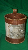 Vtg Ojibwe Native American Makuk Birch Basket Primitive Rustic Home Decor Cabin - £59.89 GBP