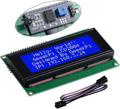 Geeekpi IIC I2C TWI Serial LCD 2004 20X4 Display Module with I2C Interface Adapt - $16.60